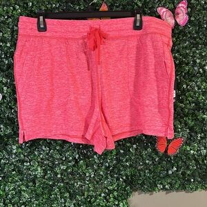 90 Degree By Reflex Pink Athletic Shorts with Elastic Waistband